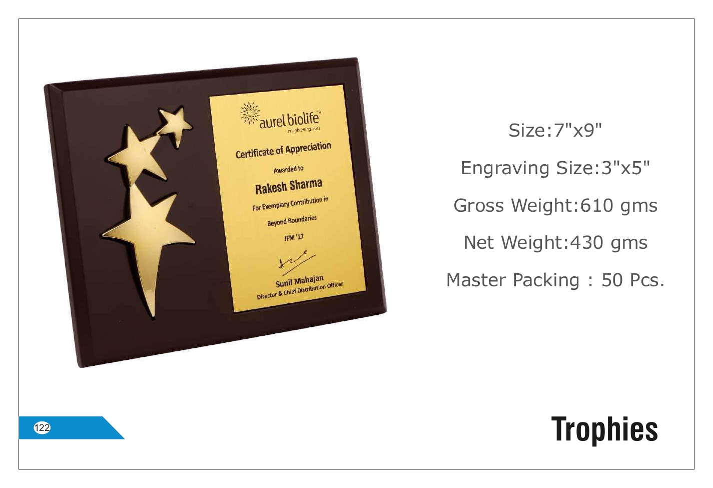 Classic Recognition Trophy - Personalized Engraving